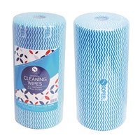 Sofeel Original Microfibre Heavy Duty Super Cleaning Wipes, 30cm Width, Perforated Every 50cm, HACCP Blue, 85 Cloths/Roll, 6 Rolls/Carton Carton