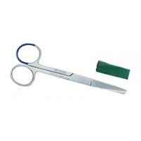 Multigate Dressing Surgical Scissors, Sterile, 12.5cm, Sharp/Blunt, Straight, Stainless Steel, Peel Pack, Each Each