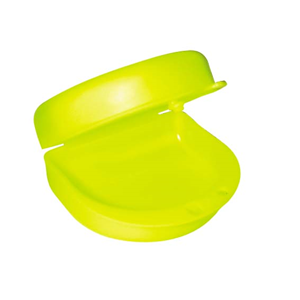Mouth Guard Box. Fluoro Yellow Each