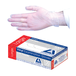 Out of Date Livingstone Vinyl Examination Gloves, 6.5g, ASTM, Low Powder, TGA 304989, Large, Clear 100 Pieces/Box Original New Condition