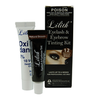 Lilith Eyelash and Eyebrow Tint and Creme Oxidant, 5ml Tube, 100 Percent Made in Austria, Brown Tint, Each Kit