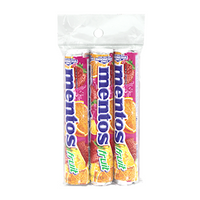 Mentos Fruit Candy Roll 3/Pack