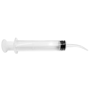 Plastic Syringe, Recyclable, 12ml, with Curve Pointed Tip, 50/Bag Bag