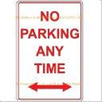 METAL SIGNAGE, NO PARKING, 300MM X 450MM, EA Each