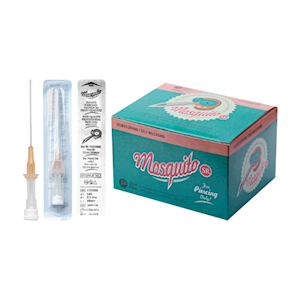 Out of Date, Mosquito Piercing Needles, Self-Releasing, 14G (2.1mm) x 45mm, 50 Pcs/BX, Original New Condition, Big Discount, Limited Stock