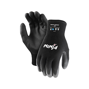 Ninja HPT Cold Resistant Gloves, -50 Degrees Celsius, Large, Nylon, Acrylic Double Knitted Liner, Black, Pair