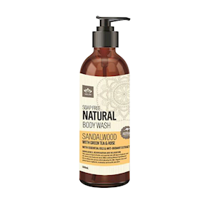 Nelum Body Wash 500ml, Natural Sandalwood, Rose & Green Tea, Antioxidant, Aromatherapeutic Floral Cleanser, Each