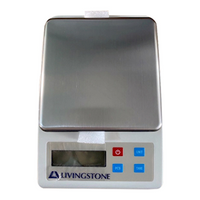Livingstone Portable Digital Electronic Scale, 2,200 Grams Capacity, 1 Gram Readability, 140 x 135mm Plastic Pan, Each Each