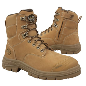 Oliver AT Safety Boots, Lace-Up Size Zip, Steel Cap, Wheat, 150mm, Size AU9/US10/UK43, 1 Pair/Pack Pair