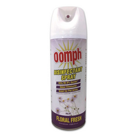 Oomph Disinfectant Air Freshener, 300g Aerosol, Floral Fresh, Each Each