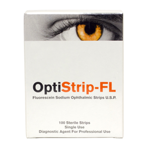 OptiMed OptiStrip-FL Fluoresceine Sodium Ophthalmic Strips, Sterile, 100/Box Box
