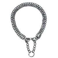 Pet 2 Rows Chain, with Single Choke Loop/Label, 46 cm, Each Each