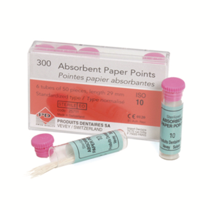PD Absorbent Paper Points, ISO Size No. 80, Biodegradable, Sterile, Black, 50/Vial, 6 Vials/Pack Pack