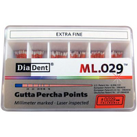 Diadent Absorbent Paper Points, Size No. XF, Extra Fine, Biodegradable, Sterile, Yellow, 200/Vial, Loose Vial Each