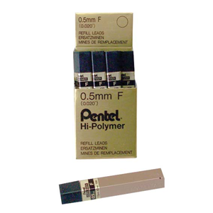 Pentel Pencil Leads Refill 100C B 0.5mm 12/Tube Each