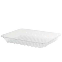 Castaway Polyethylene Terephthalate (PET) Trays, 11 x 9 Inches (25.5 x 20.5 x 3.4cm), Food Grade, Recyclable, Clear, 220 Pieces/Carton Carton