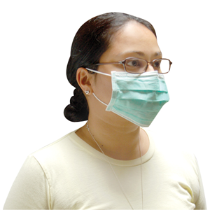 Livingstone Premium Face Mask, Level 1 Barrier Protection, Ear Loop, 3-Ply, Green, No Fibreglass, HACCP Certified, Loose Each