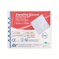 Out of Date, Discounted, Paraffin Gauze Swab Dressings, 10x10 cm, Sterile Single Pack, 10/Box Original Condition, Whilst Stock Last Box