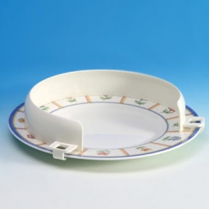 Aidapt Plate Guard, Recylable Plastic, Fits 20 - 30cm Diameter Plates, 35mm Height, 33g Weight, Each Each