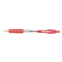 PENLINE 810 GEL INK PENS RETRACTABLE RED 12/PK Pack
