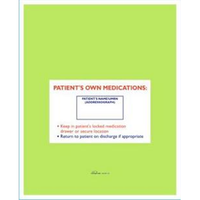 Patient's Own Medication Bags with Tear Off Receipt, Opaque Green, 350 x 430mm, 80mm Receipt, 500/Box Box