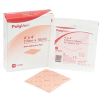 Polymem Non-Adhesive Dressing, 10 x 10cm, Pink, 15/Box Box
