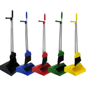 PALL MALL LOBBY DUST PAN SET- EACH SET: PAN,BROOM,CLIP. RED Set