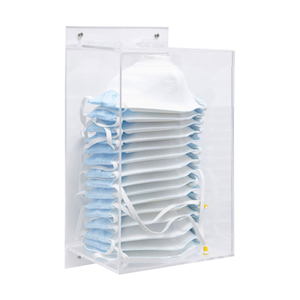 Display Shops Single Face Mask Dispenser, Wall Mounted, 300 x 160 x 150 mm Each 
mm, Clear, Each Each