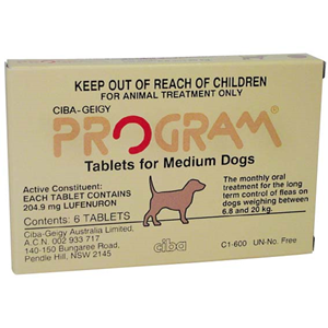 Program Tablet, for Medium Dog, Brown, 6 Tablets/Pack Each