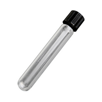 Test Tube, Glass, Pyrex, Black Phenolic Recyclable Plastic Screw Cap, Teflon Lined, 20 x 150mm, 34ml, 96/Pack Pack
