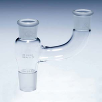 Livingstone Adapter, Bent, with Vacuum Connection, Socket Joint & Cone 14/23, 110mm, Borosilicate Glass, Each Each