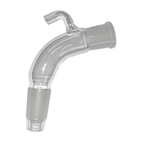 Glassco Adapter, Receiver, Bent, with Side Arm Vent and Drip Tip, Socket Joint and Cone 24/29, Borosilicate 3.3 Glass, Each Each