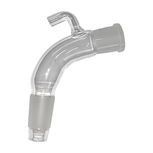 Glassco Adapter, Receiver, Bent, with Side Arm Vent and Drip Tip, Socket Joint and Cone 24/29, Borosilicate 3.3 Glass, Each Each