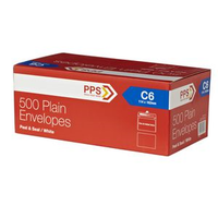 ENV. 114X162MM C6 WHITE S/S BOX/500 Box