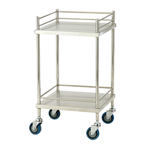 Stainless Steel Trolley 490 x 490 x 900mm. No DRAWER, RUNYES