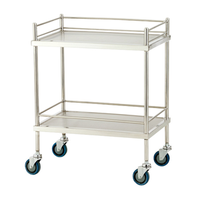 Runyes Stainless Steel Double Trolley,No Drawer,700X450X900 Each