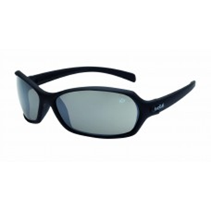 Bolle Safety Glasses, Hurricane, Black Frame, Silver Flash Lens, Each Each