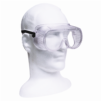 Livingstone Safety Barrier Goggles Spectacles, Anti-Scratch Break-Resistant Polycarbonate Lens with Elastic Strap, Vented, Each Each