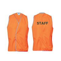 Livingstone High Visibility Safety Vest, Day Use,Customised Print Staff (Back), School Logo (Front), Small, Orange, Each Each
