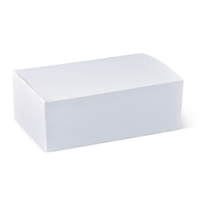Detpak Cardboard Snack Box, 200(L) x 115(W) x 70(H) mm, Uncoated with Built-in Lid, Large, White, 400 Pieces/Carton