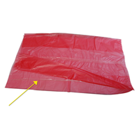 Livingstone Laundry Bag with Water Soluble Strips at 25degC, 71 x 76cm, 20uM, HDPE, Red, 50 Pieces/Bag, 4 Bags/Carton, 200/Carton