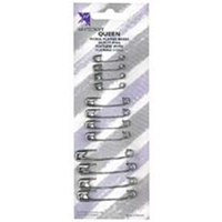 Queen Safety Pin, with Coil Guard, 12/Card Card