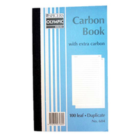 Carbon Book #604 8 x 5 Inches 200 x 125mm. DUP. 100 leaves Each Each