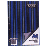 LOOSE LEAF REFILL A4 REINFORCED RULED 7MM 50/PK Pack