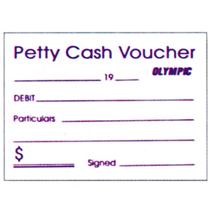 PETTY CASH VOUCHER PAD TUDOR 100X120MM 5/PK Pack