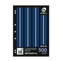 LOOSE LEAF REFILLS A4 RULED 7MM 100/PK Pack