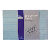 GUIDE CARDS 4"X6" BLUE PLAIN PACK/100 Pack