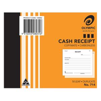 Cash Receipt Book #714 Ncr 50lf Each Each