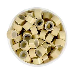 Secret Stylist Silicon Lined Micro Rings for Hair Extension Blonde 100 pieces/tub TUB