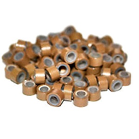Secret Stylist Silicon Lined Micro Rings for Hair Extension Light Brown 100 pieces/tub TUB